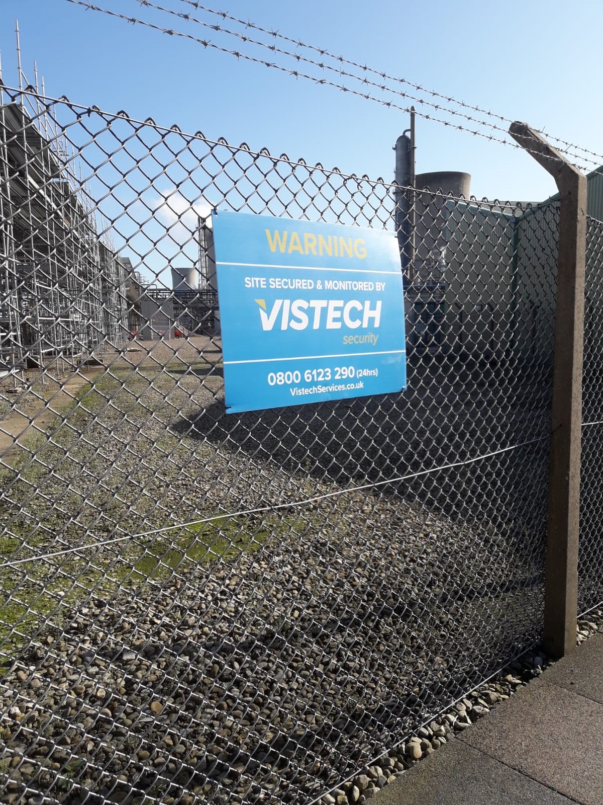 Vistech Site Security Board Warning Sign